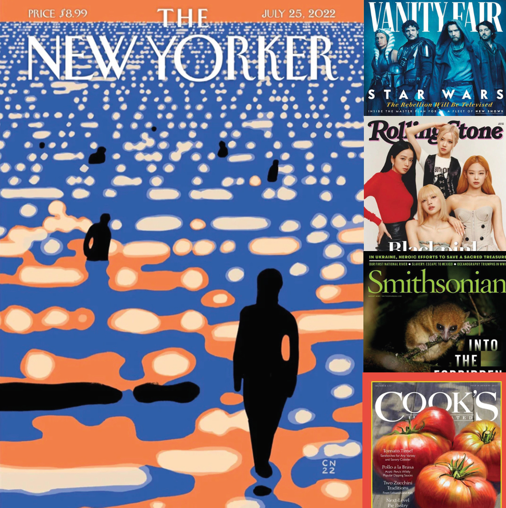 New Yorker and other magazine covers