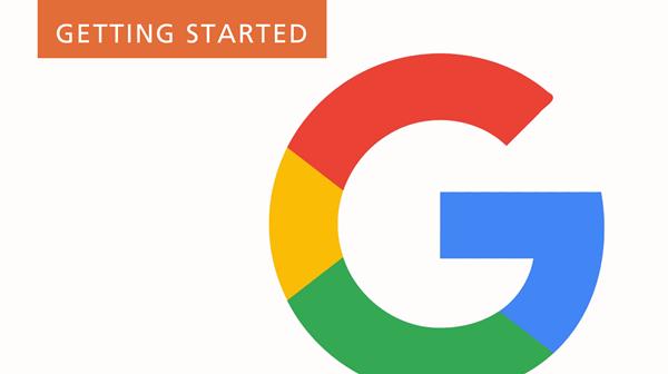 Google logo G, Getting Started title