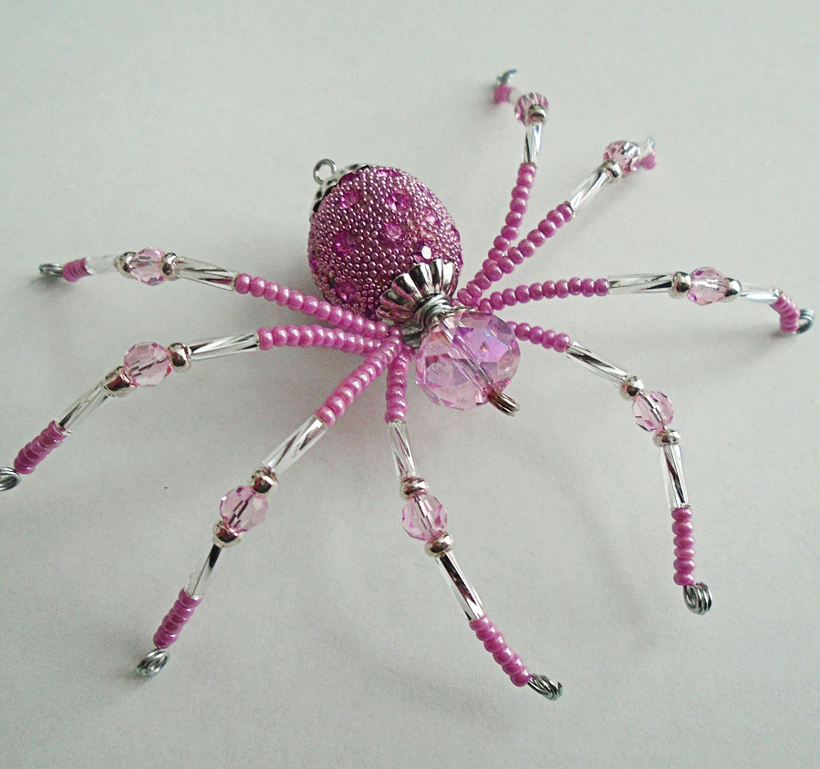 Sparkly beaded spider