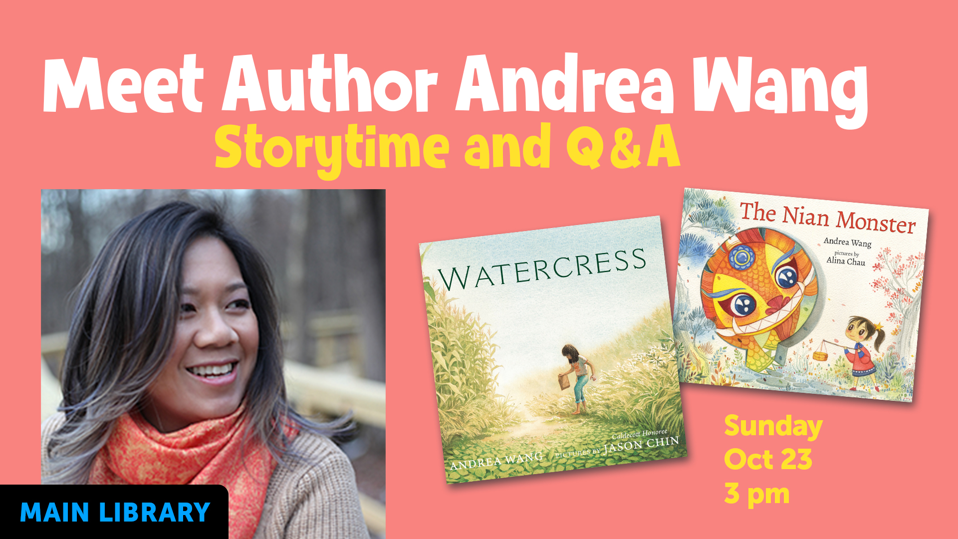 Promotional image for Meet Author Andrea Wang